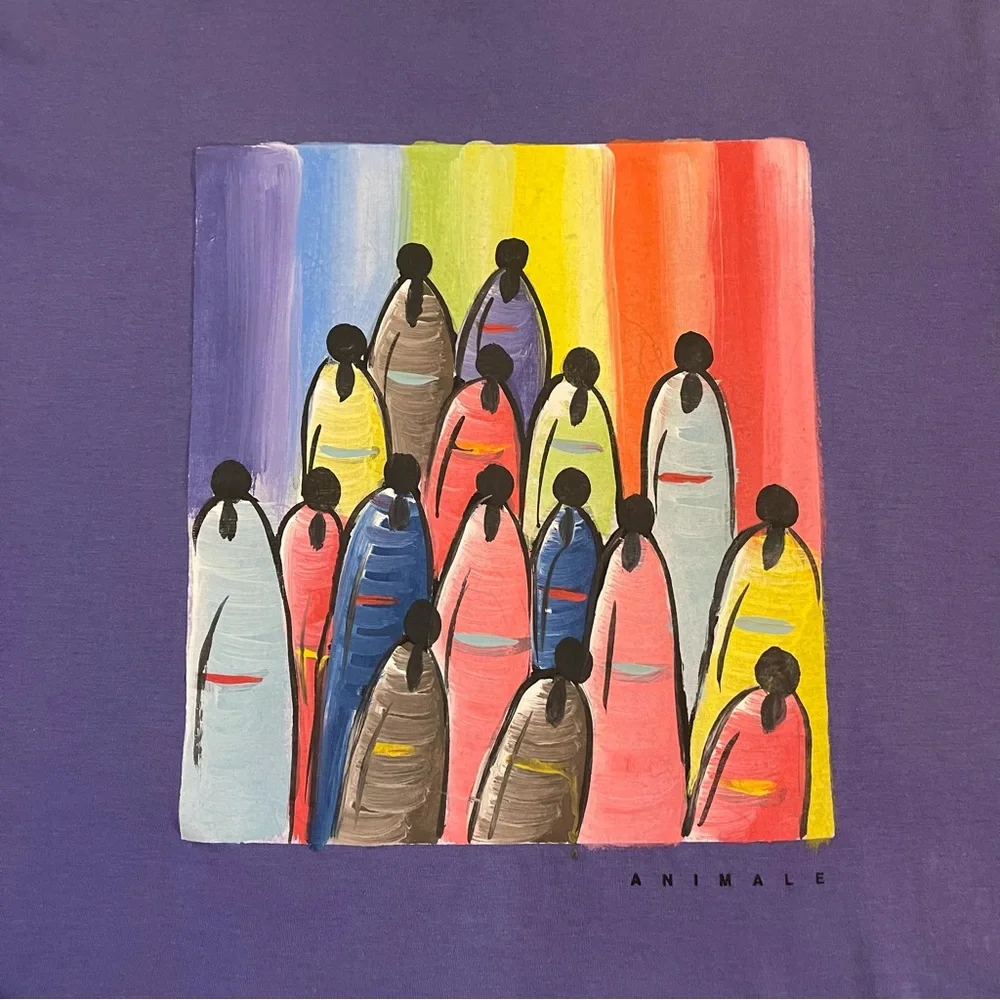 Hand Painted Animale by Jacques Ruc Crop Top - Picture 6 of 10